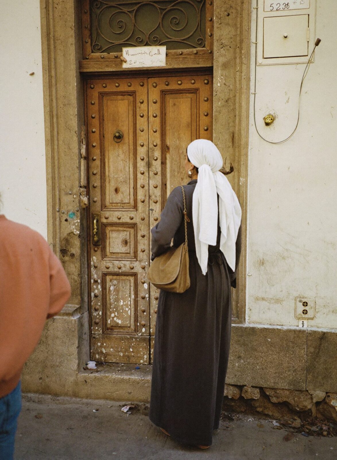 A carved wooden door in Stone Town