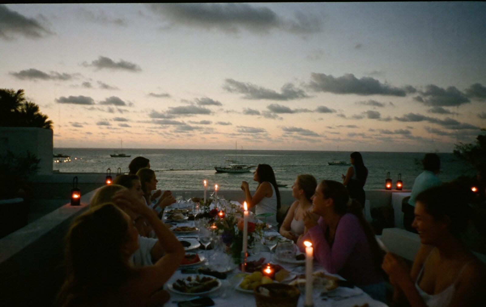A candlelit rooftop dinner in Stone Town